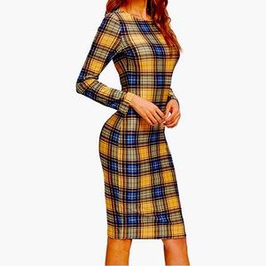 Stretchy long sleeve dress